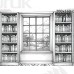 Tło fotograficzne – ilustracyjna biblioteka z oknem i parkietem | 3713